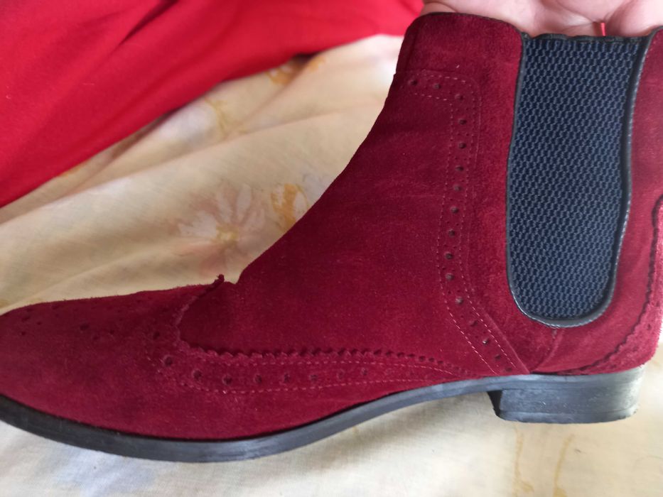 Botins bordeaux de pele - 37 - Lion Of Porches