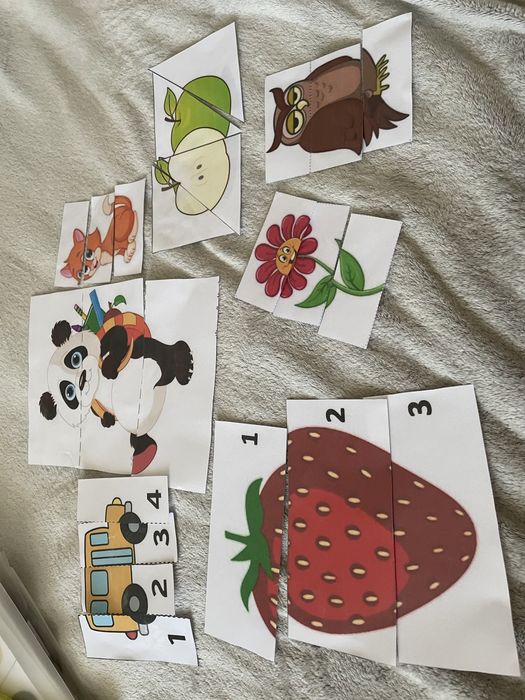 Ігри на липучках, пазли половинки