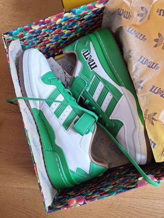 Męskie buty adidasy trampki forum low adidas m&ms zielone skóra 44 2/3