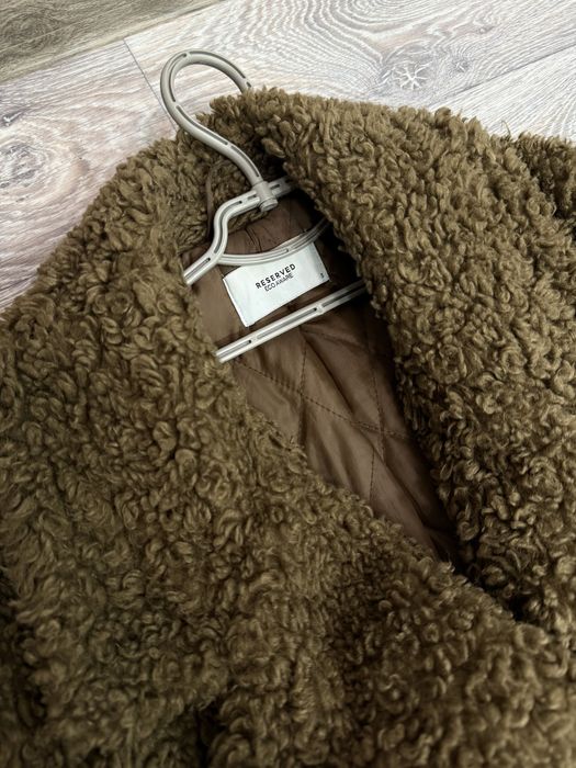 Екошуба шоколадна, зима,утеплена шубка reserved на С М, тедді, барашек