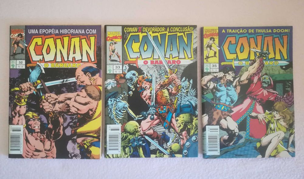 Conan o Bárbaro marvel comics n°1, 4, 5, 32, 33 e 35
