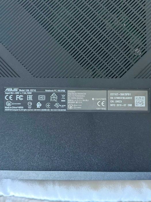Portátil Asus X571GT | i5-9300H | GTX 1650 | SSD 256GB + HDD 1TB