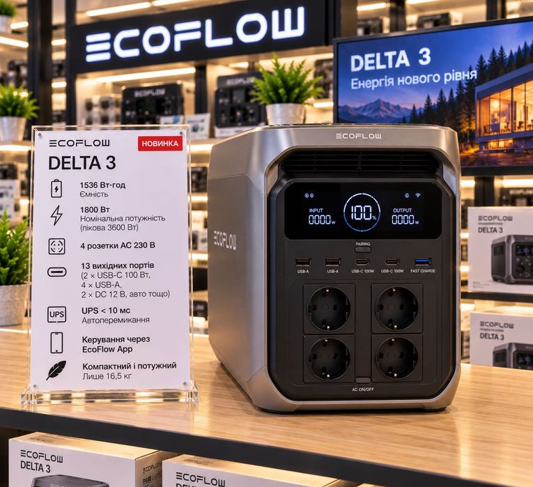 EcoFlow DELTA 3- нова, 5 років нарантії