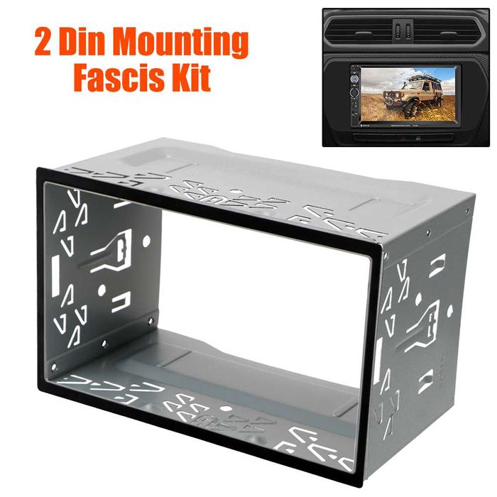 Moldura Radio 2 din Frame Genérico Kit Instalação Bezel Conversao NOVO