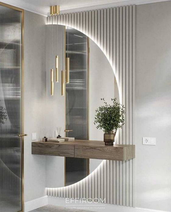 Lustra półokrągłe podświetlane led -różne rozmiary