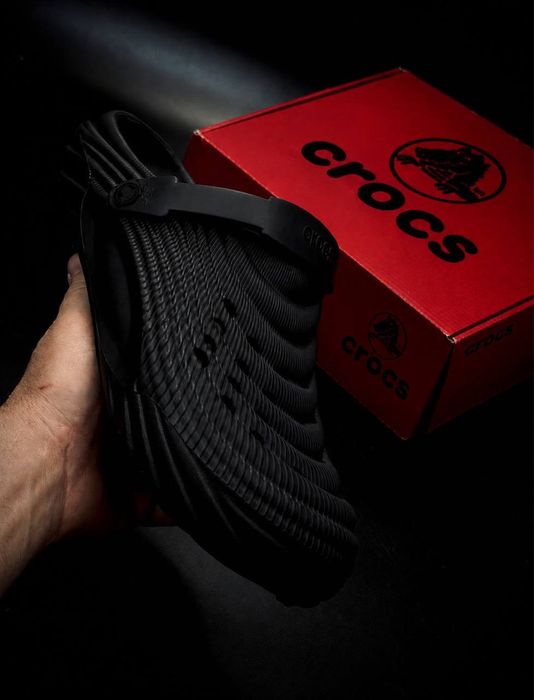 Мужские шлепанцы Crocs Black на любой вкус удобные мягкие кроксы черные