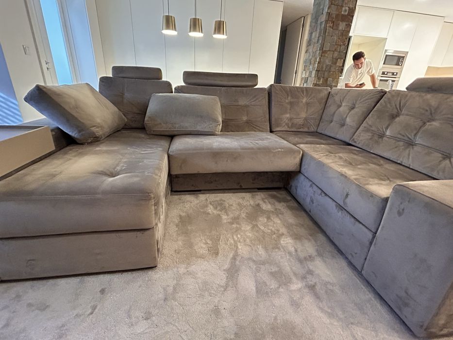 Sofá modular grande em U