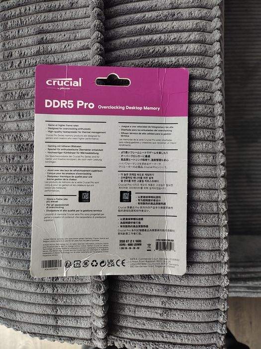 Crusial ddr5 32Gb 6000 mhz 2x16gb