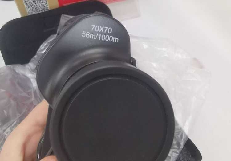 Бинокль/Мощный водонепроницаемый полевой бинокль 70x70. Бінокль