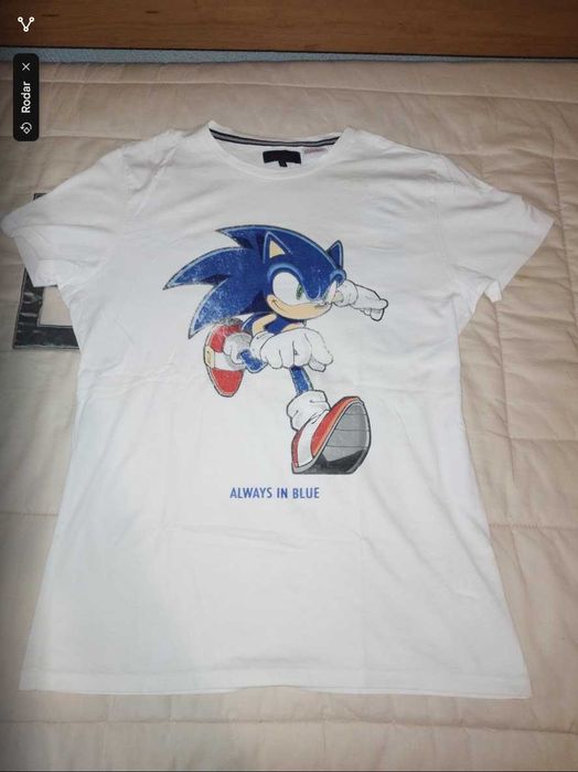 T Shirt Salsa Sonic the Hedgehog Branca