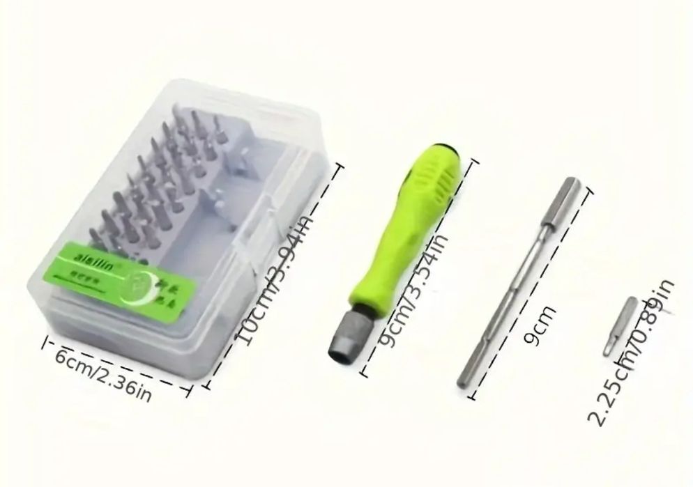 Caixa de 32 peças ferramentas de aperto.