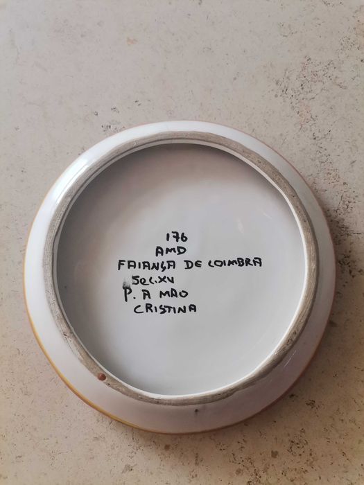 Cinzeiro cerâmica Faiança Coimbra século XV