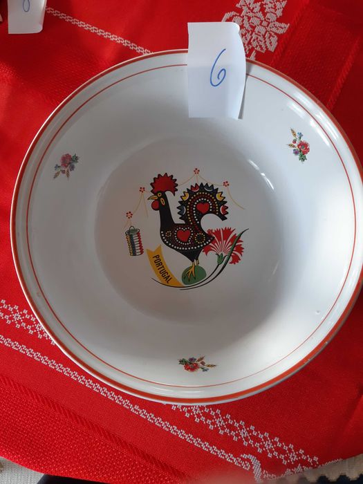 Prato Taça Flamingos   Louça Alcobaça Caldas Coimbra
