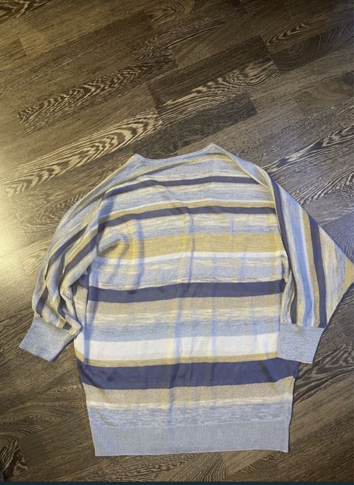 Sisley sweter w pasy niebieskie roz. XS