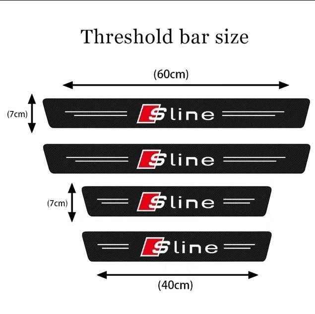 Protetor soleiras da porta audi S-line A3 A4 A5 A6 Q5 Q7