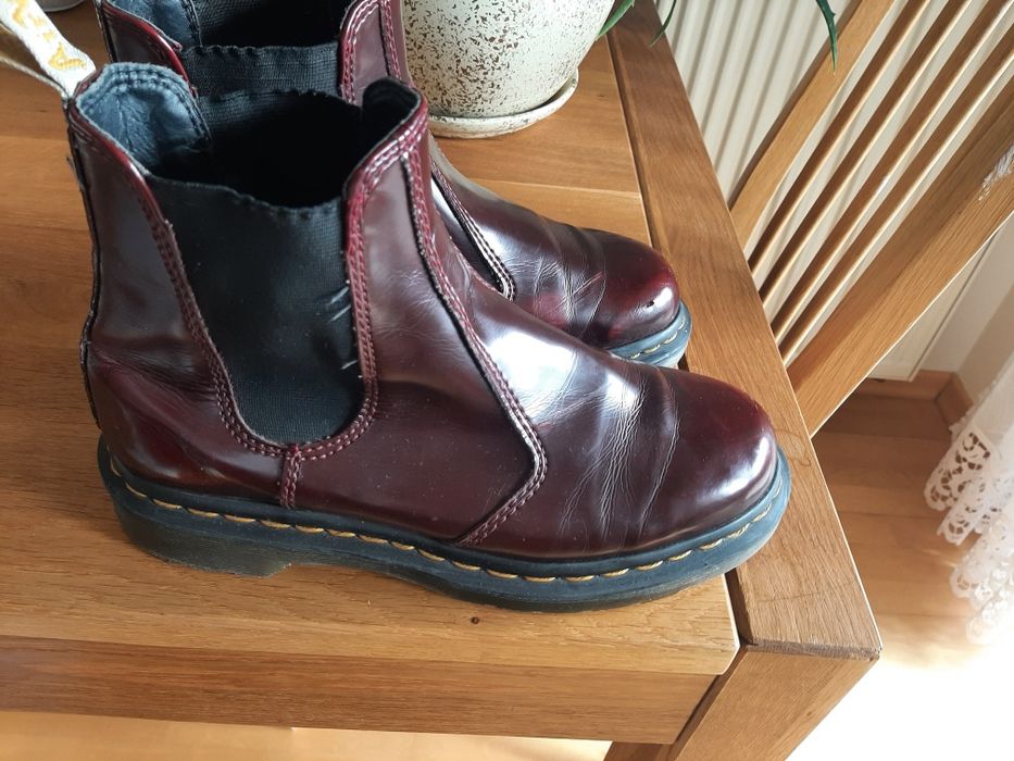 Dr. Martens 39 botki bordowe