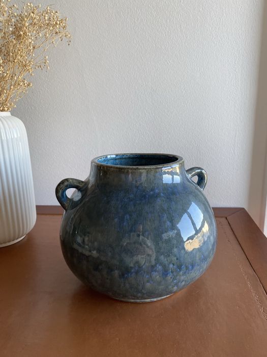 Jarra azul pintada nova