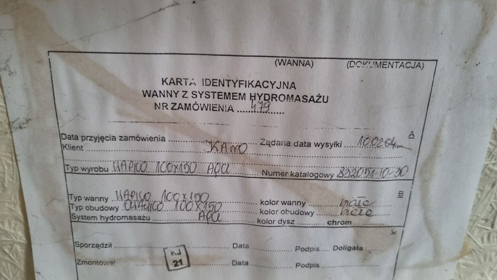 Wanna z hydromasażem