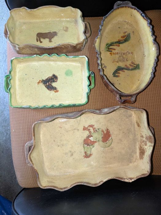 Travessas barro antigas