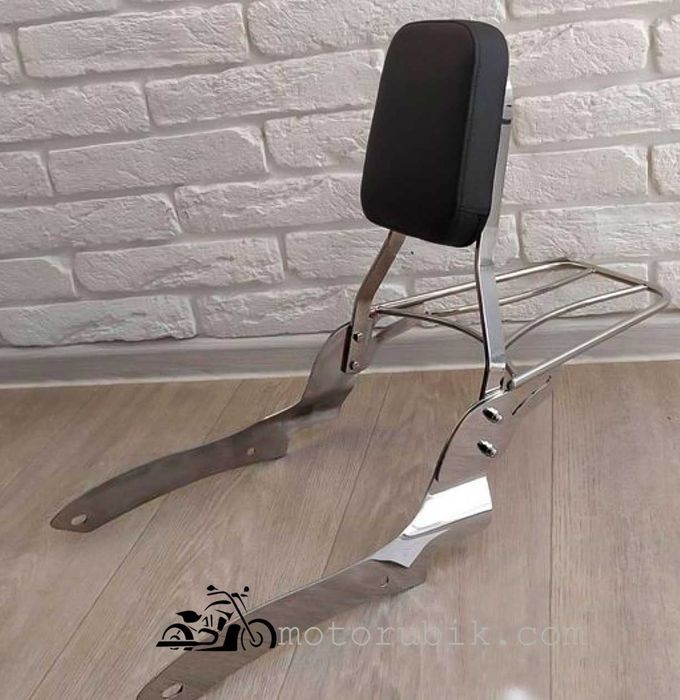 Спинка пасажира для Yamaha, Honda, Suzuki, Kawasaki (Нержавійка/Хром)