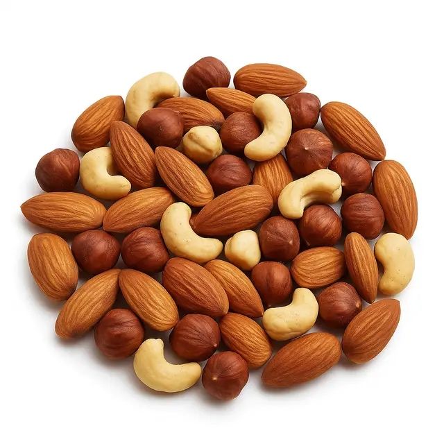 Мікс смажених горіхів мигдаль, кеш’ю, фундук 500г микс жареных орехов