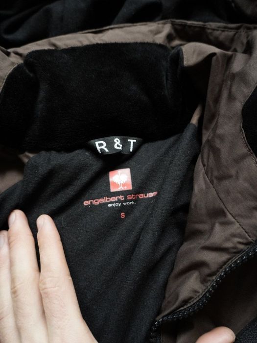 Пуховик engelbert strauss s 46 страус робоча коричнева куртка пухова