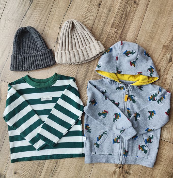 Кофта на замку, лонгслів, шапка