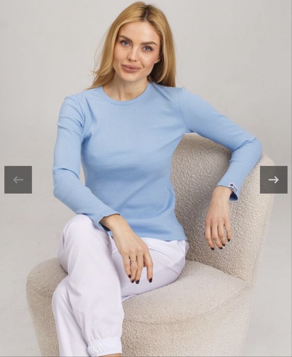 Медичний лонгслів в рубчик