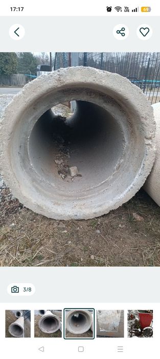 Rury betonowe na wjazd mostek