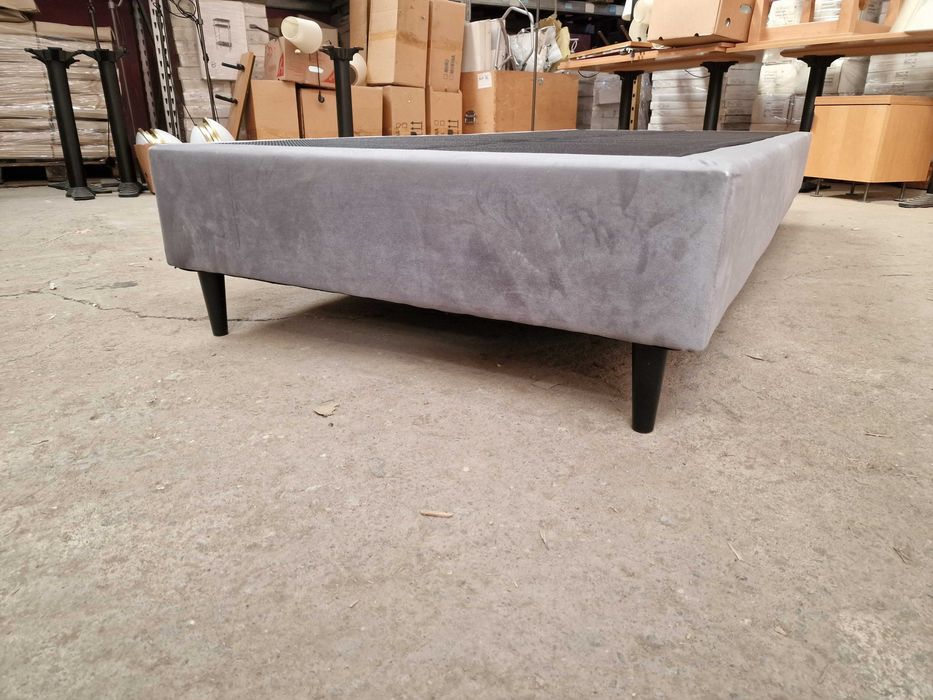 Łóżko kontynentalne pojedyncze tapicerowane 90x200cm z materacem NOWE