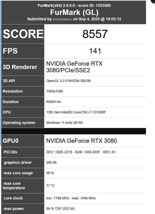 Відеокарта GIGABYTE GeForce RTX 3080 GAMING OC 10G