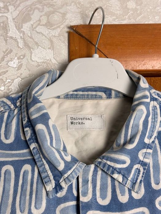 Universal works сорочка handblock print camp shirt, розмір l