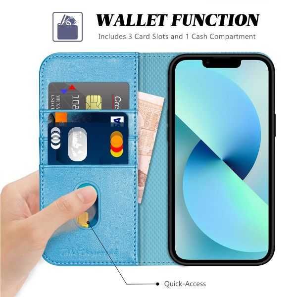 TUCCH iPhone 12 Pro Max 13 Pro Max etui portfel etui z klapką