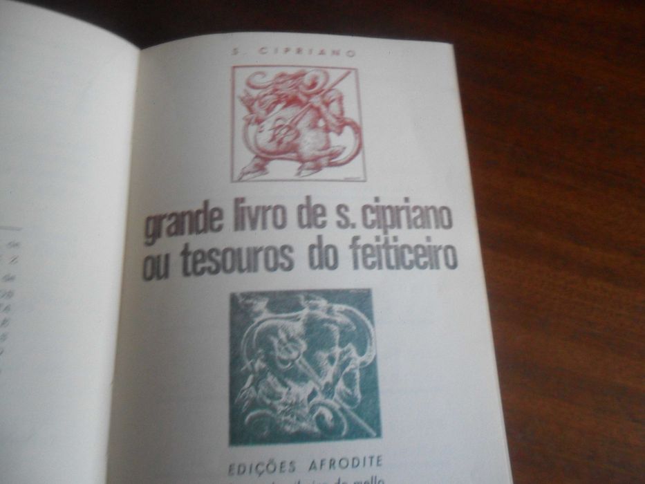 "GRANDE LIVRO DE S. CIPRIANO ou Tesouros do Feiticeiro" de S. Cipriano -1ª Edição de 1971 - AFRODITE