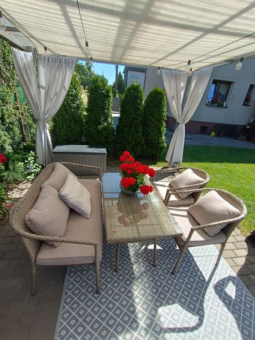 Meble ogrodowe stół+sofa+2 krzesła