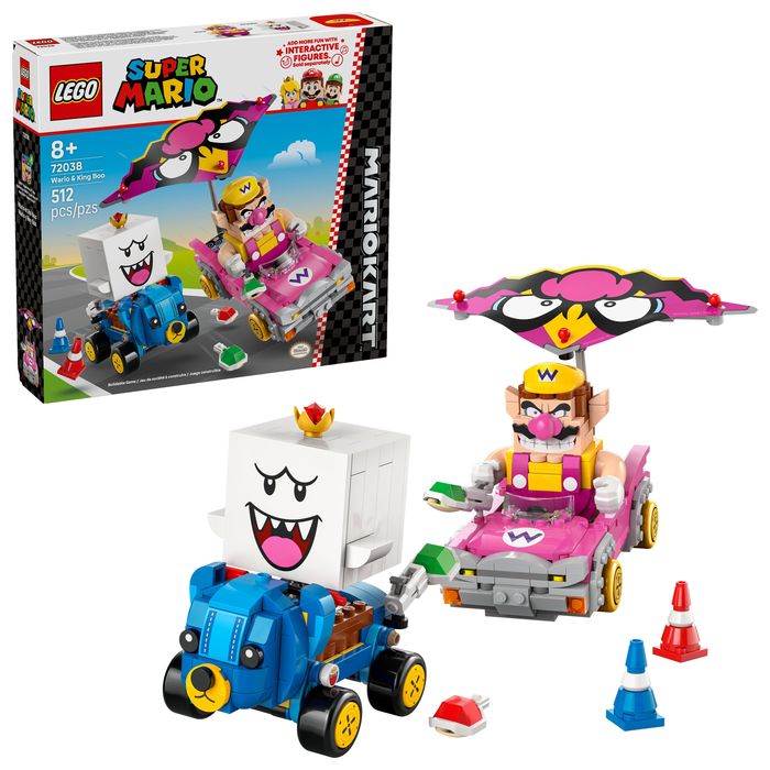 Lego Super Mario Mario Kart Wario I King Boo 72038. Nowy Produkt
