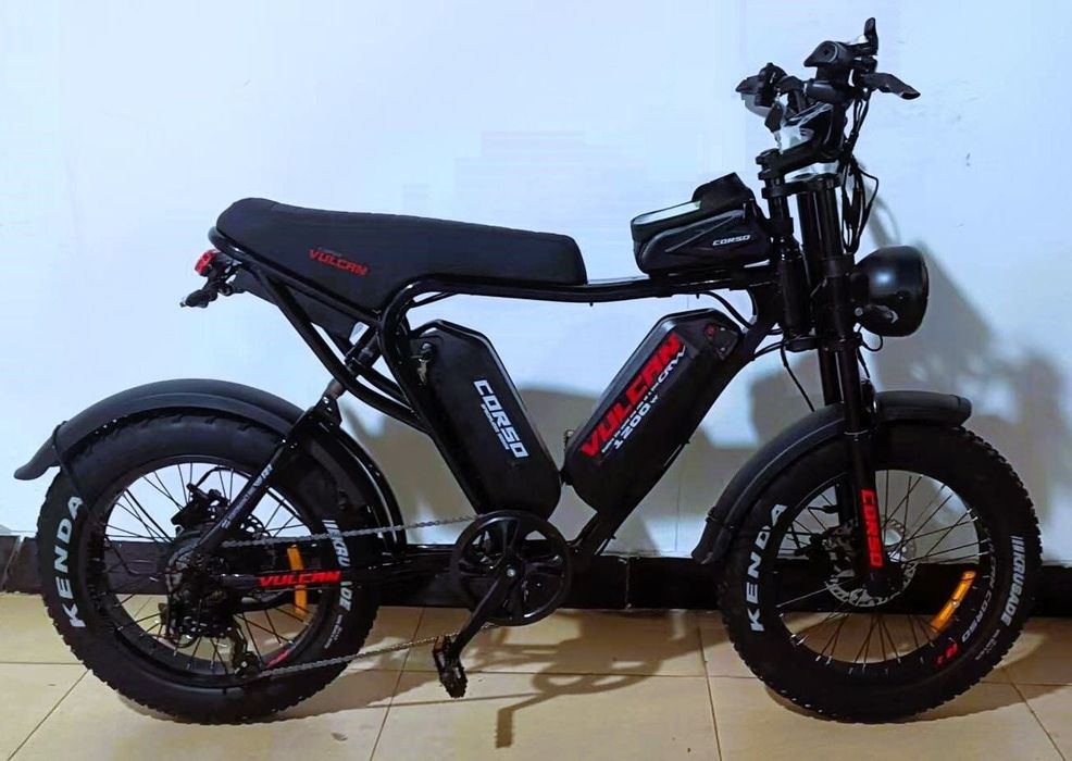 Безкоштовна доставка!1200w2акб18АH Електрофетбайк Corso «Vulcan» 20"