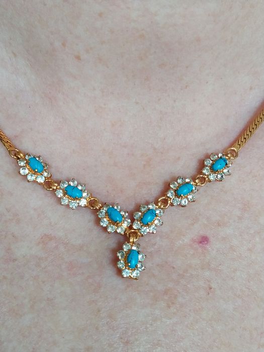 Кольє з бірюзою Lotus Jewelry. Вінтаж.