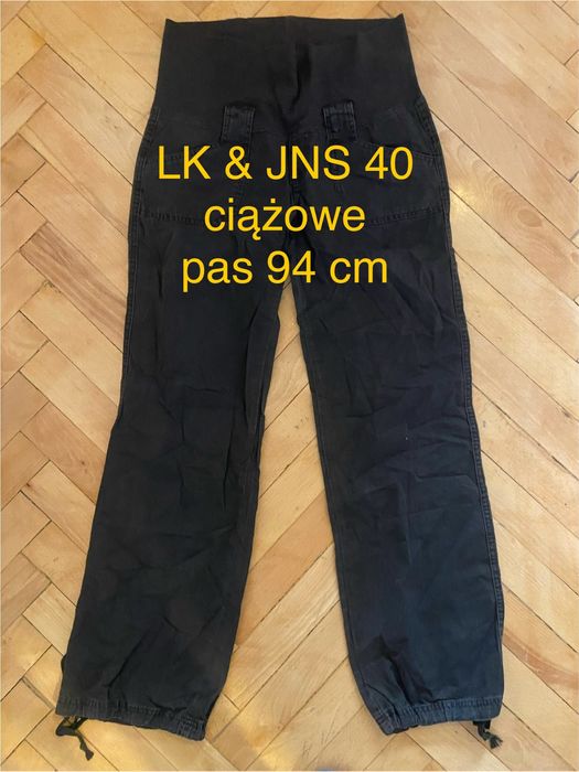 LK & JNS spodnie ciążowe bawełna khaki brązowe