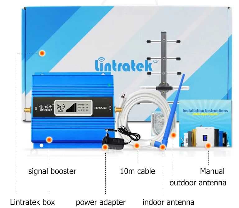 Репитер усилитель Lintratek KW13A 1800 МГ підсилювач мобільного звязку