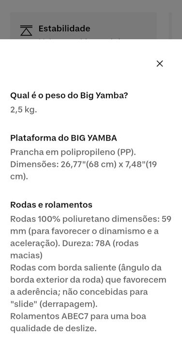 Skate/cruiser Oxelo
BIG YAMBA,
BIG YAMBA
