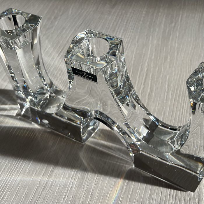 Castiçal Candelabro Vista Alegre de cristal Atlantis