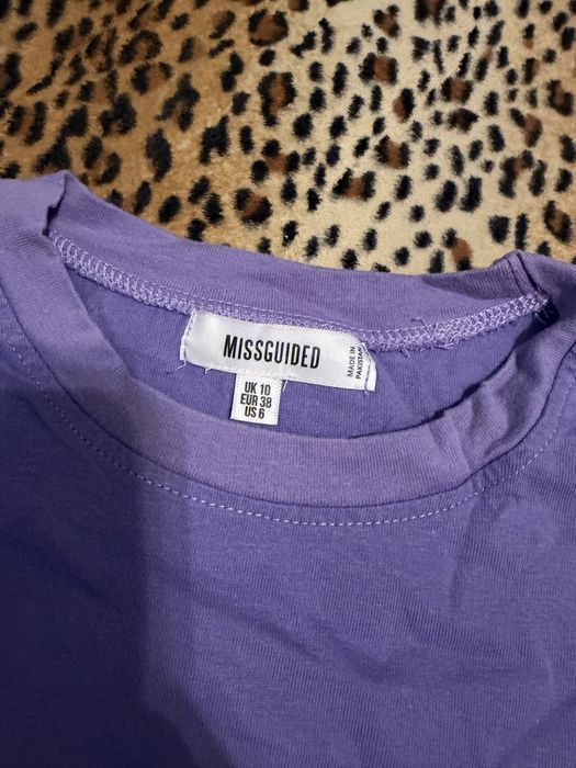 Koszulka lila fiolet tshirt Missguided oversize M 38 L 40 hit