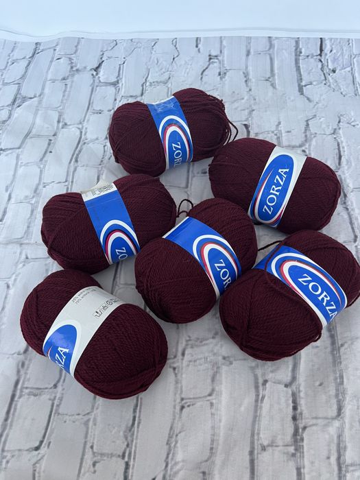 Włóczka w kolorze śliwki - 6 szt. ZORZA