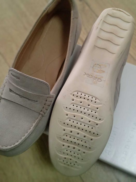 Брендові мокасіни  сліпони натуральний замш Геокс Респіра