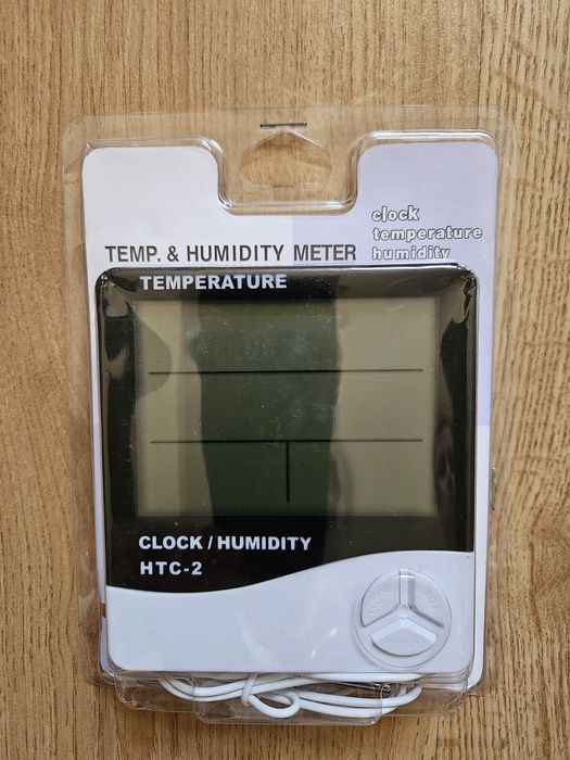 Termometr LCD z sondą stacja pogodny