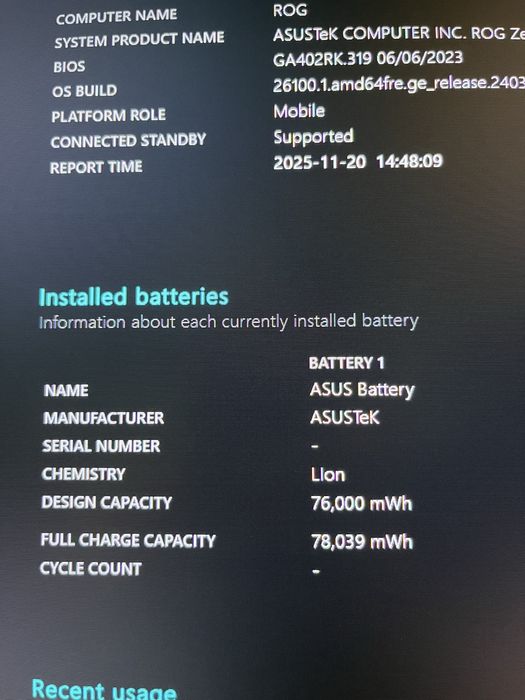 ASUS ROG Zephyrus G14 Ryzen 9 6900HS 32GB / 512GB SSD / RX 6800S 8GB