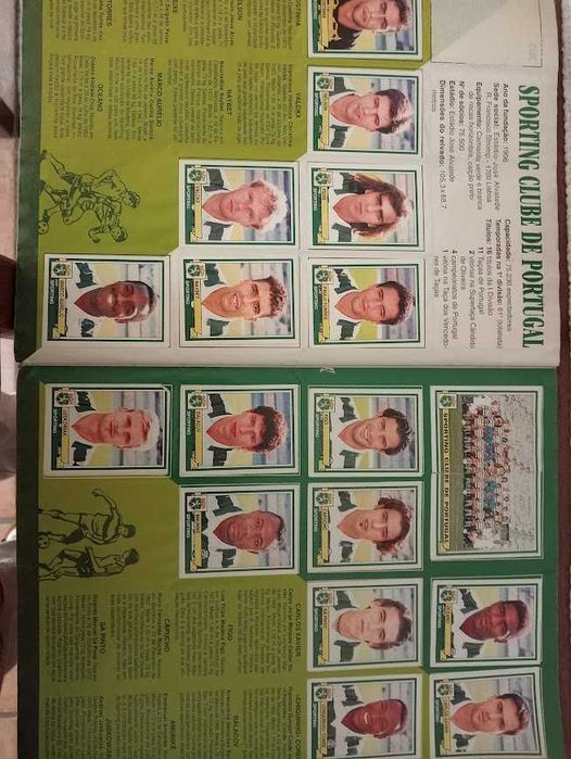 caderneta panini de futebol,estrelas do campeonato,época 94-95- faltam 49 cromos de 367