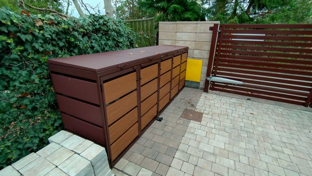 Zabudowa koszy na śmieci metal Premium, Obudowa na kosze, Osłona koszy