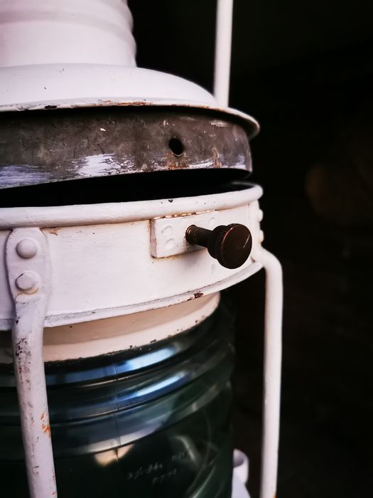 Stara lampa okrętowa nawigacyjna - WIELKA 75cm! 230V - loft